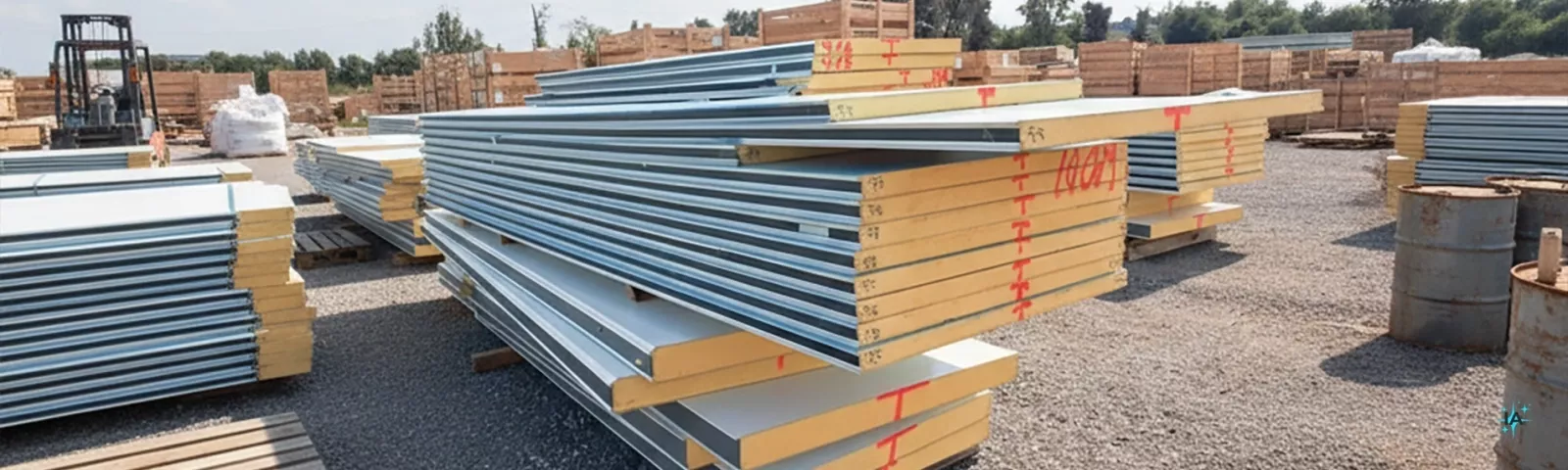 Imagen de los productos de Todo Hierro, incluyendo hierros y panel sándwich, con entrega a toda España